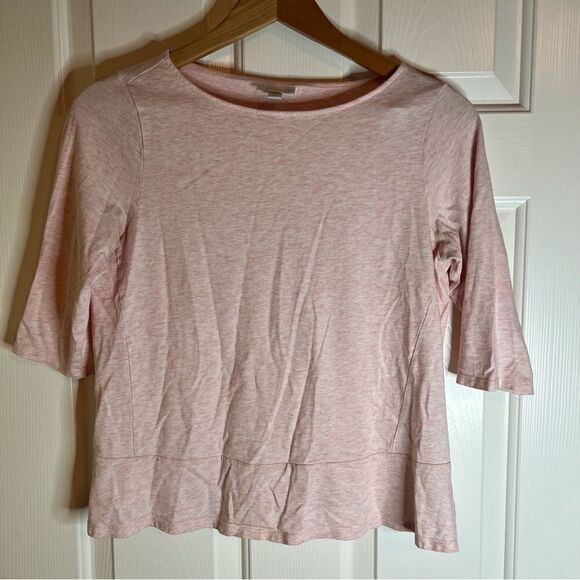 Pure Jill 3/4 Sleeve Pink Top,Size Small P.Cotton and Modal.Excellent Condition. - Picture 1 of 5